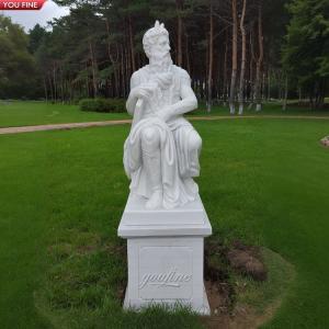 Buy cheap Famous Outdoor Decor Life Size Hand Carved Marble Moses Statue from wholesalers
