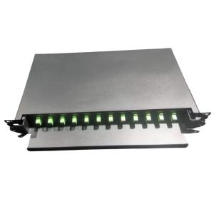 Buy cheap 19 Inch Sliding Fiber Patch Panel 12 Port FC APC Simplex Adapter Networking Solution from wholesalers