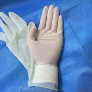 Buy cheap 100% Natural Sterile Latex Disposable Surgical Gloves Powder Free Easy To Pierce product