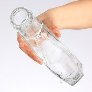 Buy cheap Clear Glass Vodka Brandy Whiskey Bottle with Unique Shape 500ml 750ml Customized Design from wholesalers