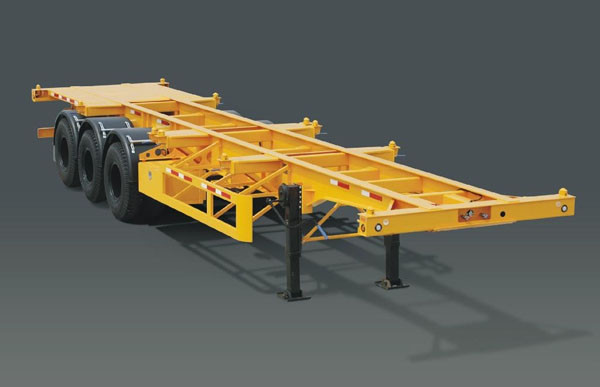 Buy cheap Skeletal 60 Tons 12m Lowboy Semi Trailer With Container Locks Three Axles from wholesalers