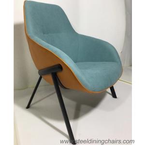 Buy cheap Upholstered Single Seater Blue Accent Armchair With Steel Frame from wholesalers