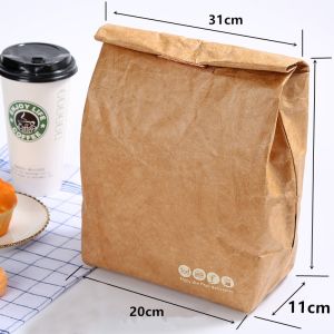 Buy cheap Biodegradable Sustainable Recyclable Custom Tyvek Insulation Tote Lunch Bag 15L Leak-Proof Iced Aluminum Foil Thermal Kraft Paper Washable Outdoor from wholesalers