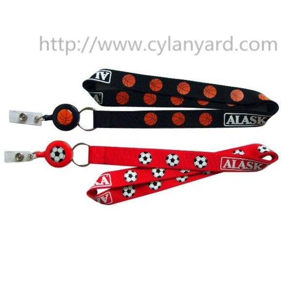 Buy cheap Retractable pull badge reel lanyards, polyester lanyard with badge reel, from wholesalers