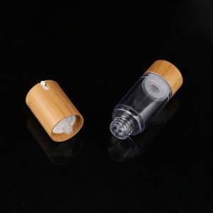 Buy cheap Refillable Transparent 15ml Airless Capless AS Bamboo Pump Bottle from wholesalers