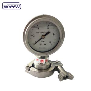 Buy cheap high quality measuring instrument diaphragm seal silicone oil pressure gauges from wholesalers