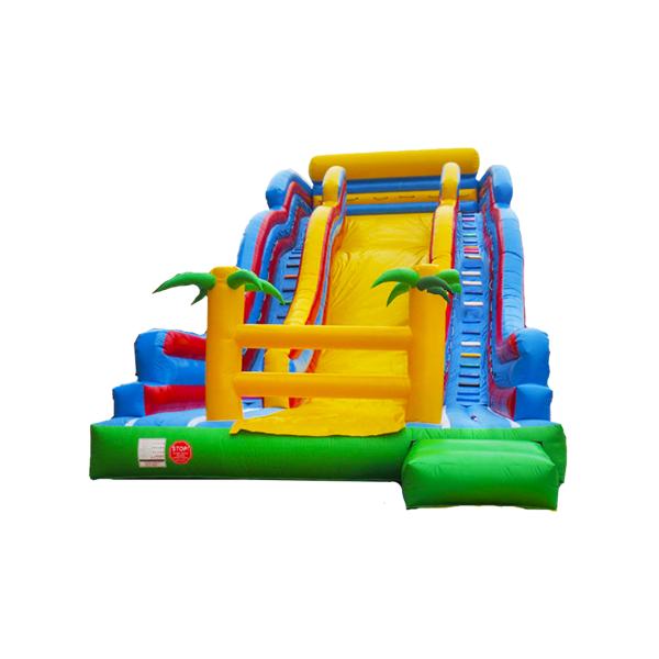 Buy cheap Children Fun Park Inflatable Large Slide With Palm Trees from wholesalers