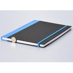 Elastic Band Hard Cover Notebook PU Fabric Material For Business Meeting Note