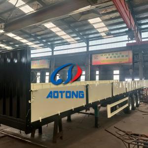 9.00-22.5 Rim Tri Axles Drop Side Wall Semi Trailer for Cargo Transport in