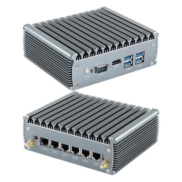 Quality Intel Celeron 3865U 2 Cores 2 Threads Firewall Mini PC Router With 6 Ethernet DDR4 for sale