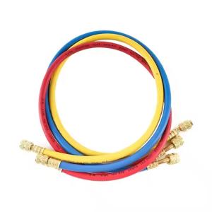Buy cheap 800 Psi Refrigerant Charging Hose 3 Color Fluoride Air Conditioner Pipe New Condition R12 R134 R410 R32 Valve from wholesalers