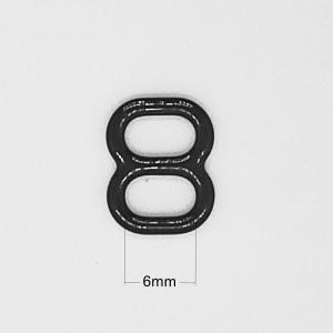 Buy cheap Black 6mm Metal Bra Strap Slides And Rings Good Hardness from wholesalers