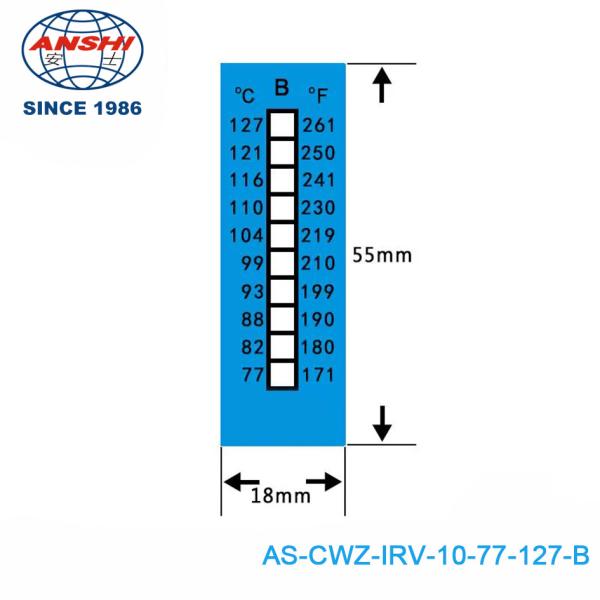 8-Level Irreversible Temperature Label 37-65℃ 99-149℉