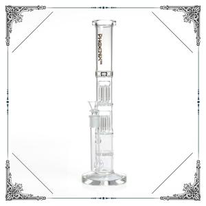 Buy cheap Clear Double 6 Arms Percolator Bongs Honeycomb Perc Hookah Straight Tube Glass Smoking Water Pipe from wholesalers