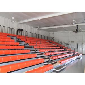 Buy cheap Plastic Retractable Gym Bleachers Tribune Seating With Customized Handrail from wholesalers