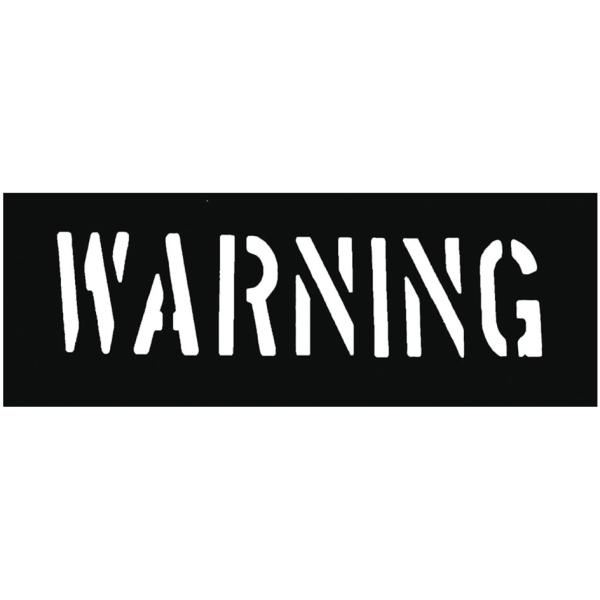 Warning Symbol Custom Plastic Letter Stencils PVC Material Black Color Non Toxic