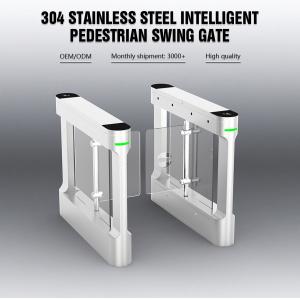 Buy cheap HCW Waterproof IP42 Swing Barrier Turnstile with 10mm Plexiglass and 30-40 People/Minute Throughput for Secure Access Control from wholesalers