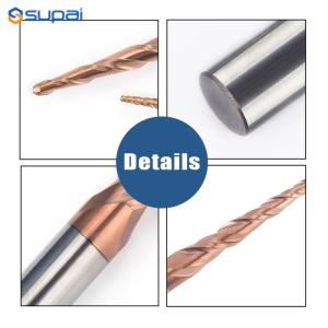 Buy cheap 4 Flutes 3/8" TiN Coated Tapered End Mills from wholesalers