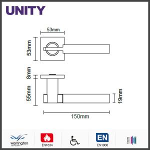 Buy cheap Stainless Steel Fire Door Lever Handle EN1906 and EN1634 Satin Finish from wholesalers