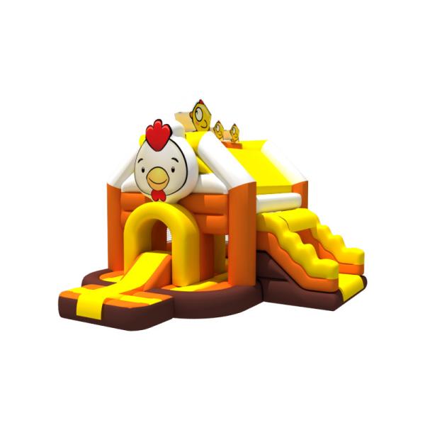 Buy cheap Tarpaulin Chicken Cartoon Inflatable Bounce House Slide Combo Inflatable Playground from wholesalers