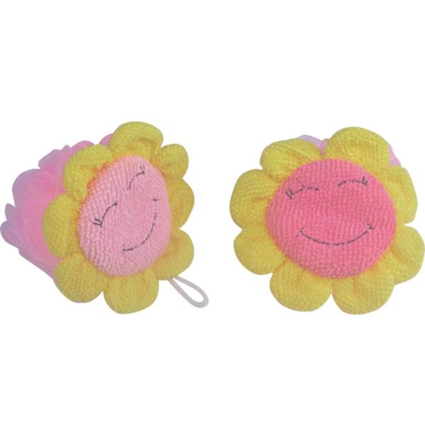 Buy cheap Sunflower PE Body Sponge Scrubber , Bubble Shower Mesh Pouf Sponge from wholesalers