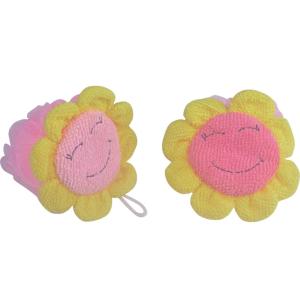 Buy cheap Sunflower PE Body Sponge Scrubber , Bubble Shower Mesh Pouf Sponge from wholesalers