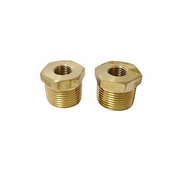 1/2" NPT Male X 1/2" NPT Female Brass Hex Bushing Brass Fitting