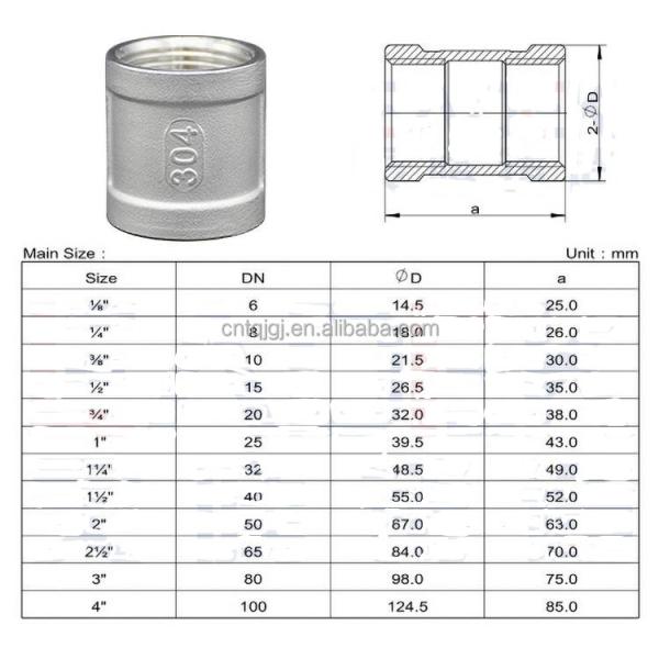 Optimal Plumbing Performance Equal Stainless Steel Seamless Pipe Fittings with Hexagon Head Code