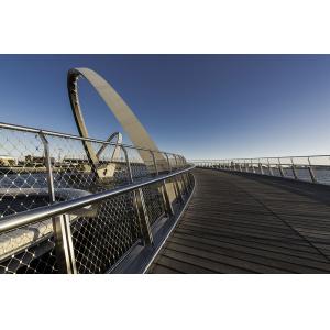 Bridge Balustrade Stainless Steel Rope Mesh , Cable Mesh Netting Ferrule /