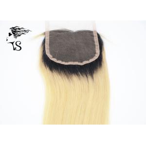 Buy cheap 613 Blonde Lace Front Closure Piece With Dark Roots Long Silky Straight 14 Inch from wholesalers
