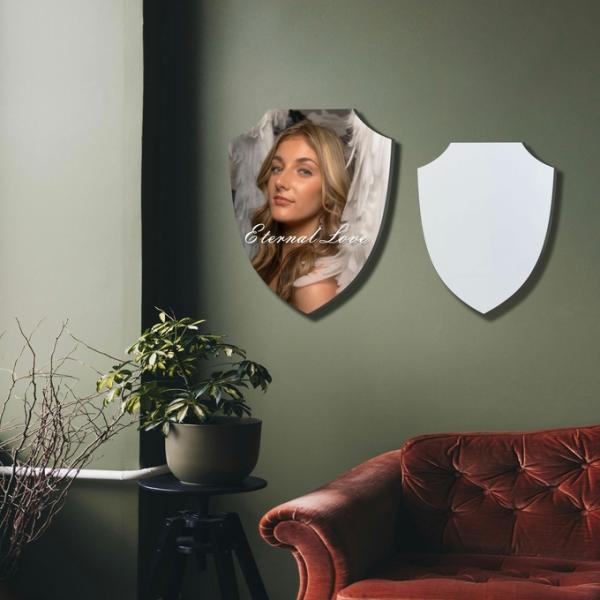 12mm Thick Heat Transfer Wooden Sublimation Shield Photo Frame Home Decor Hanging Board With Hanging Hole Prints On Wood Panels