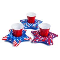Buy cheap PVC Patriotic Star Cupholder Floats Inflatable Drink Holder Red / White / Blue product