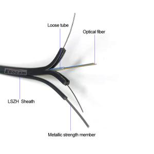 Buy cheap GJYXFCH FTTH Drop Cable Single mode G657A G652D Fiber 1 core White or Black JacketLSZH FRP strengh from wholesalers