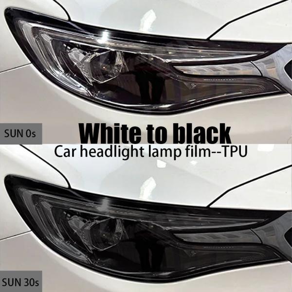 Hydrophobic TPU Car Lamp Film Self Healing Scratch Resistant White To Black 0.3