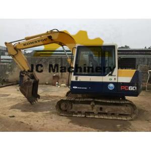 Buy cheap Original Komatsu PC 60 Excavator / Used Komatsu Diggers With 0.3m³ Bucket Size from wholesalers