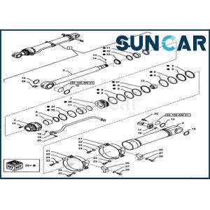Buy cheap Bucket Cylinder Service Kit LZ010100 Case Seal Kit Fits CX500D RTC CX500D LC Excavator from wholesalers