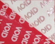 Buy cheap Red VOID Tamper Evident Label Material Anti - Counterfeit Low Residue from wholesalers
