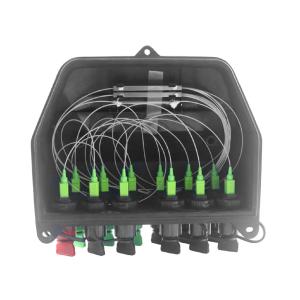 Buy cheap Black ABS Fiber Optic Distribution Box with SC Connectors for 1*12 Splitter from wholesalers