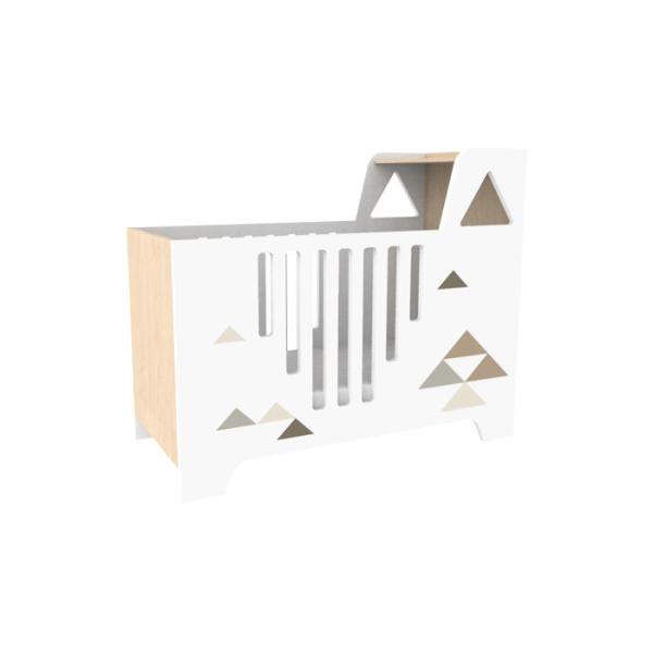 Quality Pine Wood 140cm Length 67cm Width Baby Crib Bed for sale