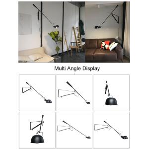 Art Decor LED Wall Mounted Bedside Light White Black Adjustable Long Arm Plug in