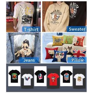 Buy cheap Full Automatic A3 DTG printer T-Shirt printer Directly to Garment white and color same time print DTG flatbed printer from wholesalers