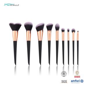 Buy cheap OEM Customized Makeup Brush Set 9PCS Aluminum Ferrule Plastic Handle from wholesalers