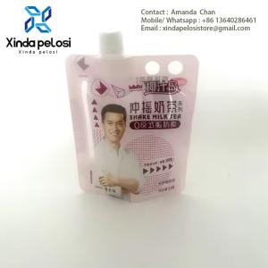 China Custom Stand Up Pouches Food Grage Large Capacity Wine Purse With Spout on sale