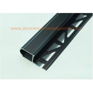 Buy cheap Anodized Black Metal Stair Nosing For Tile With Curved Edge Long Lifespan from wholesalers