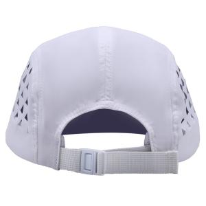 Contrast Stitching 5 Panel Camper Hat With Customized Eyelets And Flat Brim