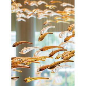 Buy cheap Custom Fish Shaped Decoration Sales Department Sand Table Chandeling Creative Modeling Shopping Mall Restaurant Hot Pot Restaurant Non-standard from wholesalers