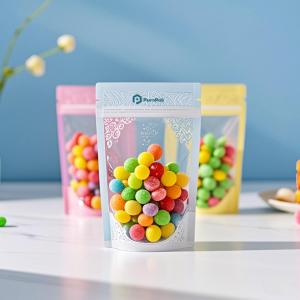 Buy cheap High Quality Transparent Snack Candy Food Flexible Packaging Stand Pouch Colorful Printed Recycled Materials Durable Plastic Bag from wholesalers