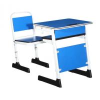 Buy cheap Metal Children Pantone Color Double Student Desk And Chair School Furniture product