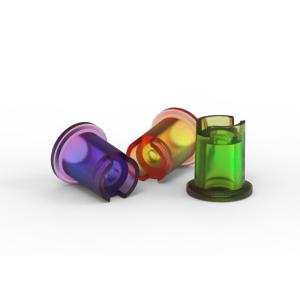 OEM / ODM ： ABS Injection Molding & POA Transparent Knob Tail Cap (1*8) No.22727