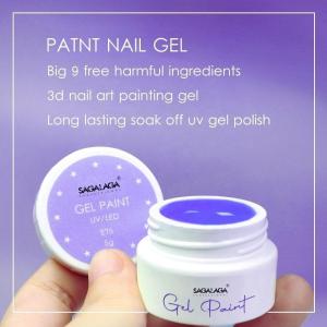 Jar Art Retail Box 1 Uv Paint Set Metal Painted Soft Nails on Stroke Solid